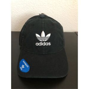 Adidas Men’s Strapback Hat Cap Black/ White One Size